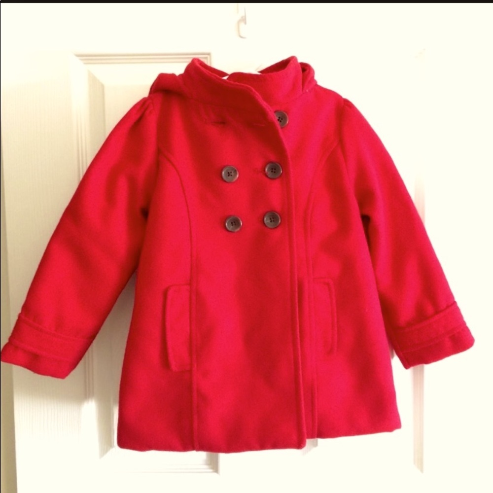 EUC Old Navy Red Pea Coat